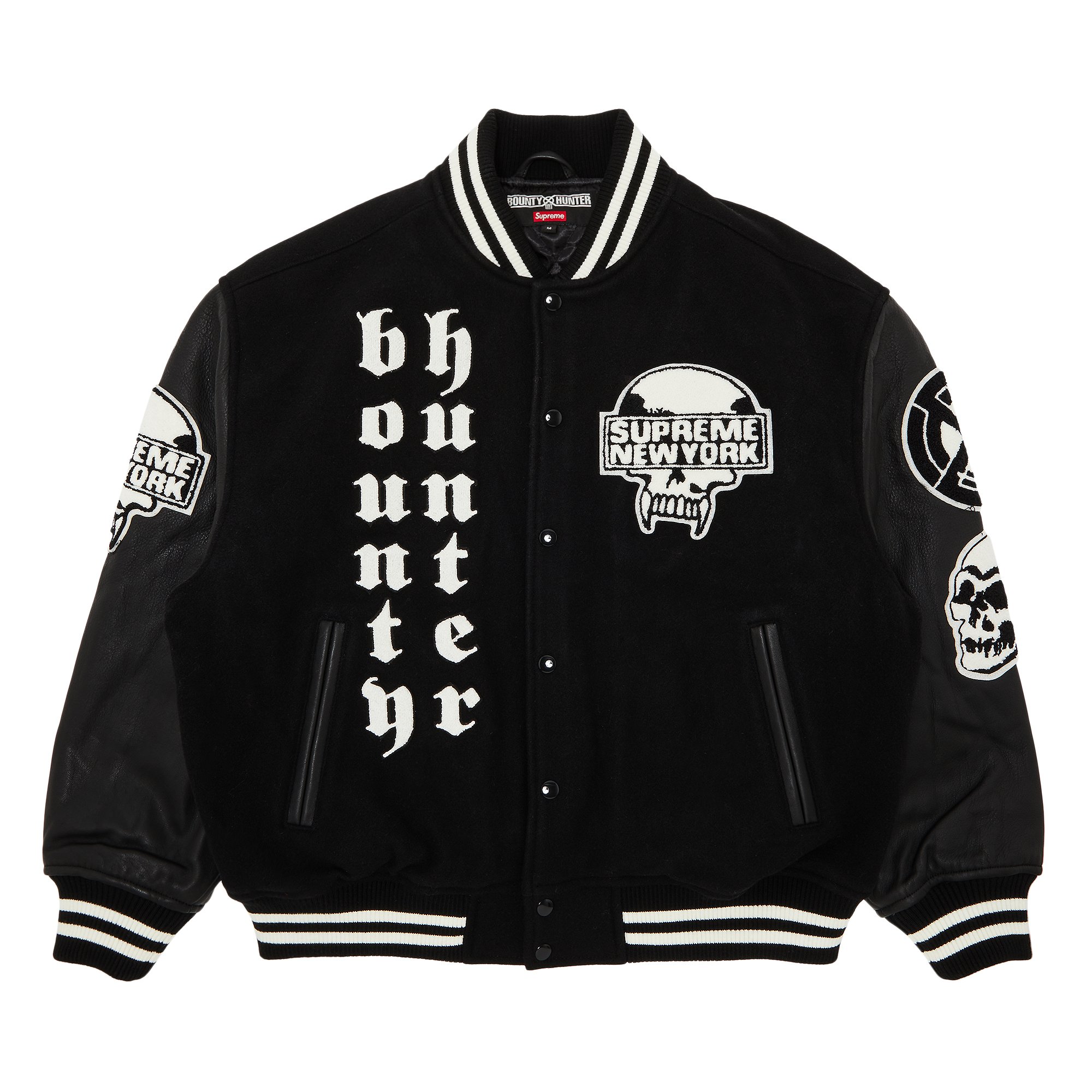 Университетская куртка Supreme x Bounty Hunter, цвет Черный джерси supreme x bounty hunter mesh moto black черный