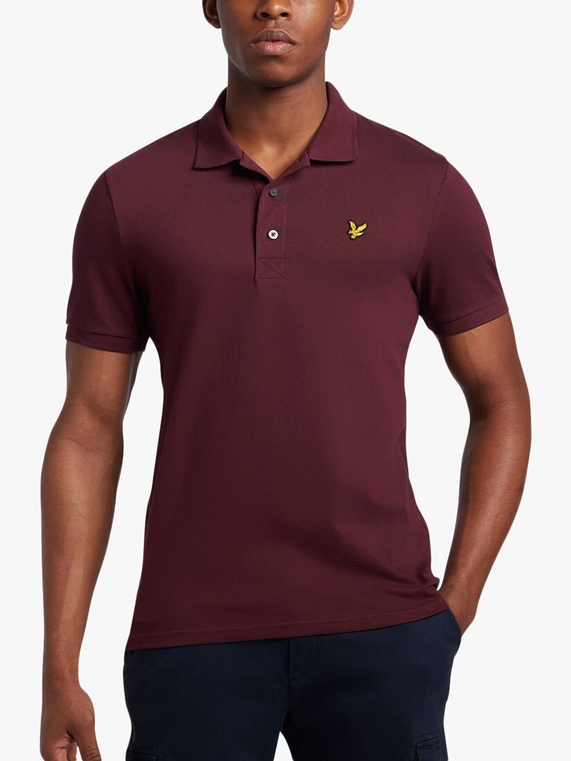 

Рубашка-поло с короткими рукавами Lyle & Scott, бордовая