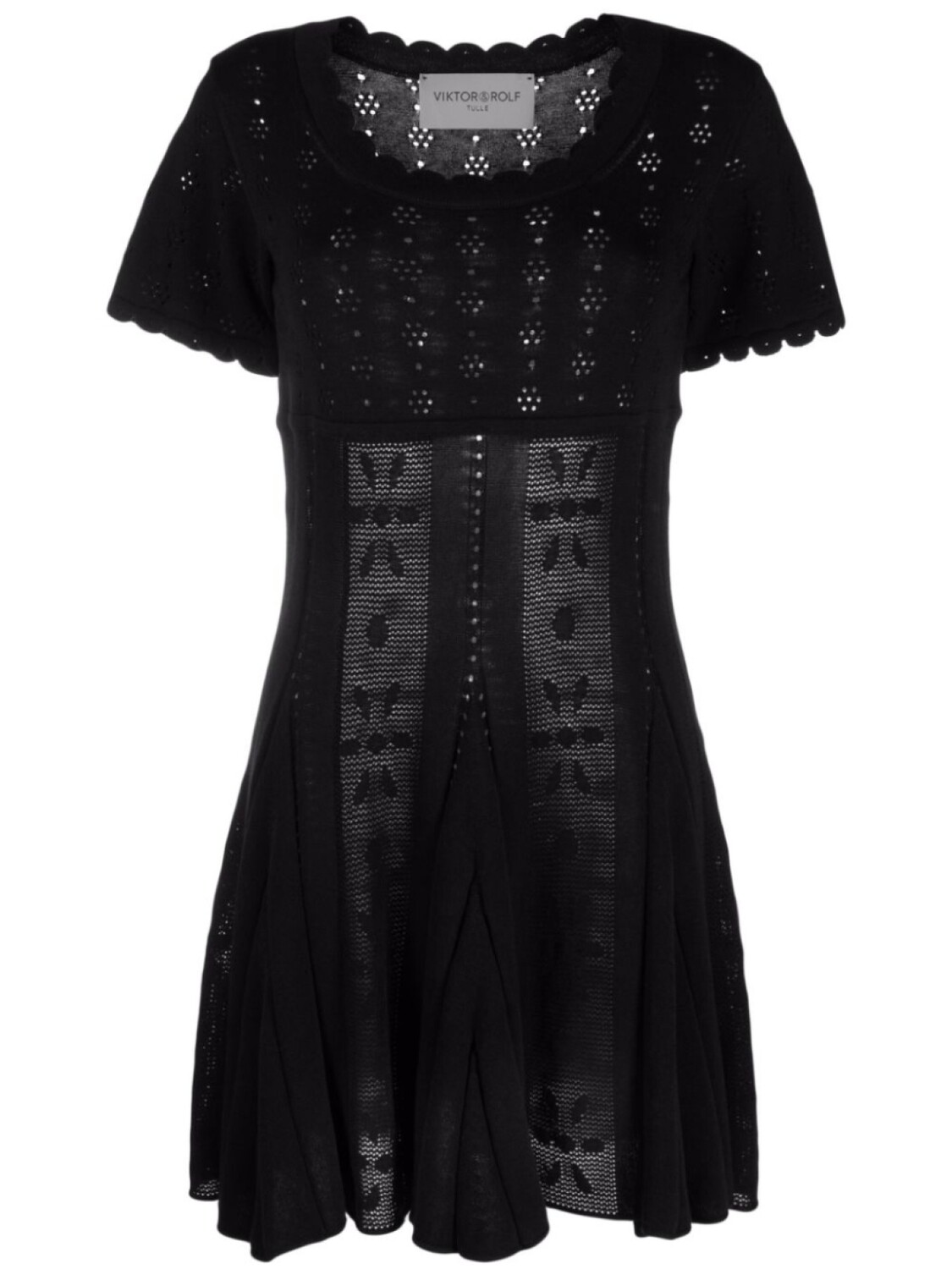 

Viktor & Rolf трикотажное платье мини Spinning Threads, черный