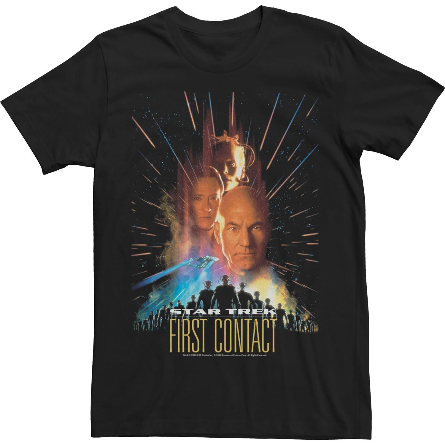 Мужская футболка с плакатом Star Trek First Contact Licensed Character