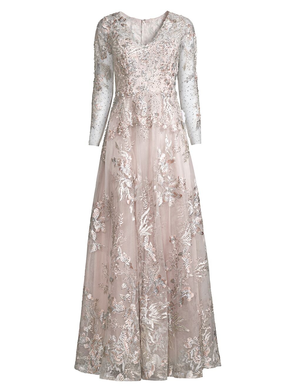

Кружевное платье с вышивкой Mac Duggal, винтаж