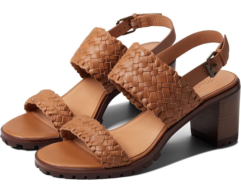 

Туфли Madewell The Kiera Lugsole Sandal in Woven Leather, цвет Warm Hickory