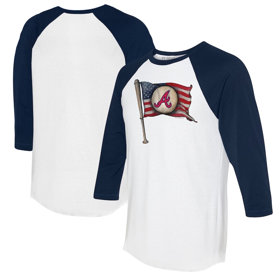 

Футболка с длинным рукавом Tiny Turnip Atlanta Braves, белый