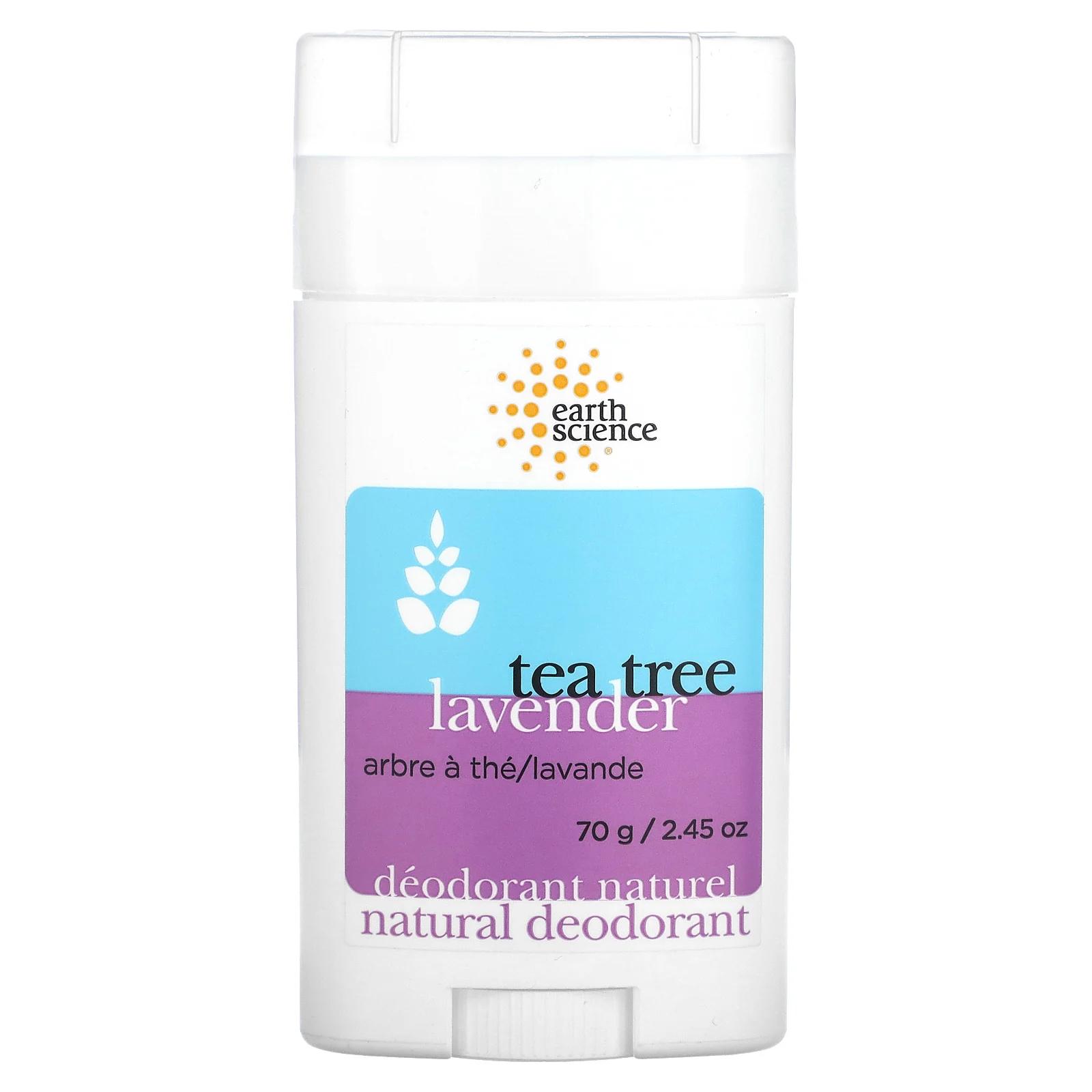цена Earth Science Натуральный дезодорант чайное дерево лаванда 70 г
