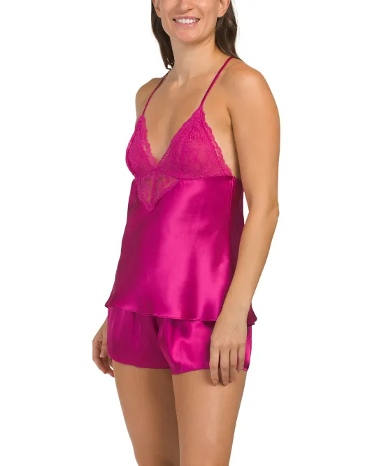 

Атласный комплект на бретельках Ayanna Linea Donatella, цвет Fuchsia