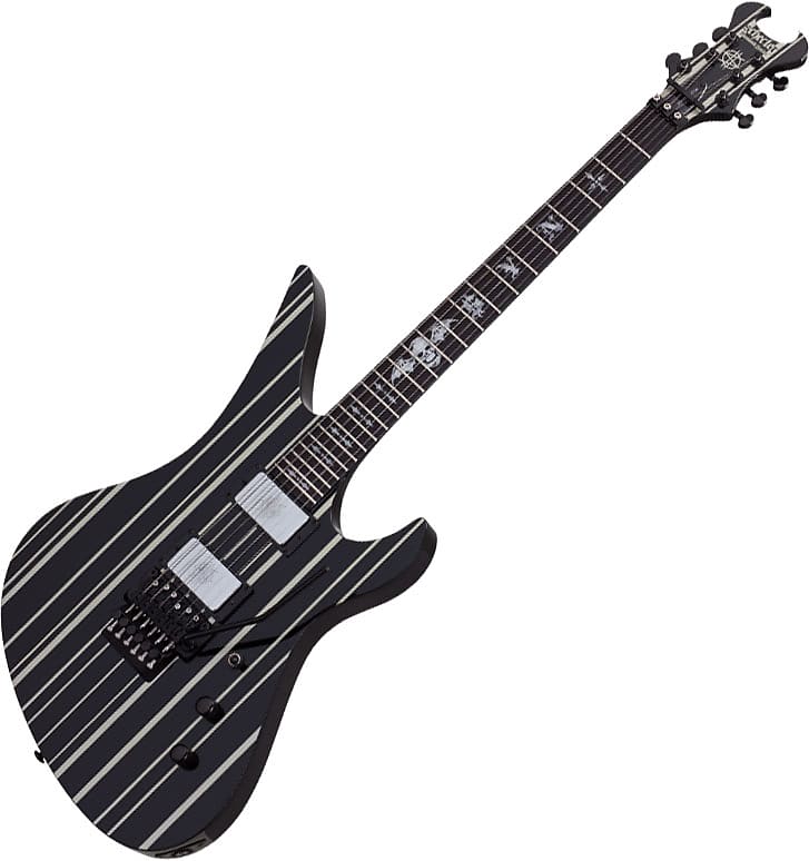 цена Электрогитара Schecter Signature Synyster Custom Electric Guitar Gloss Black w/ Silver Pin Stripes