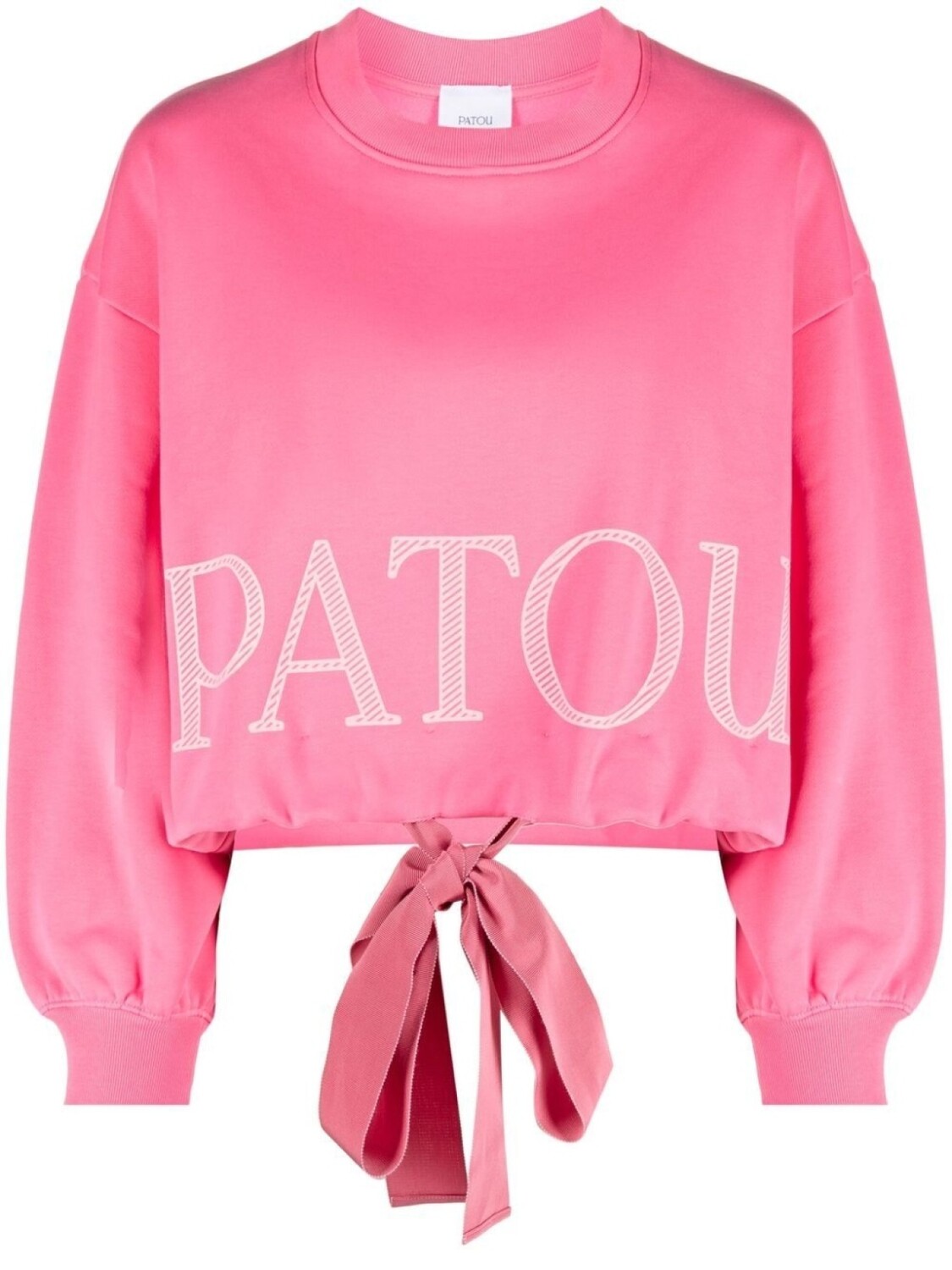 

Укороченная толстовка с логотипом Patou, розовый