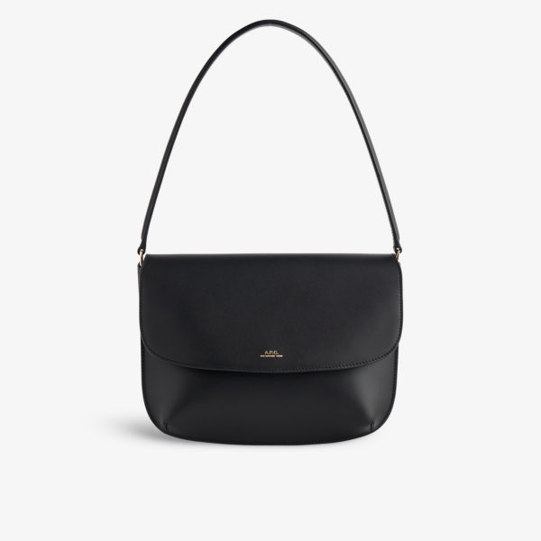 Кожаная сумка на плечо Sarah с тисненым логотипом Apc, цвет noir