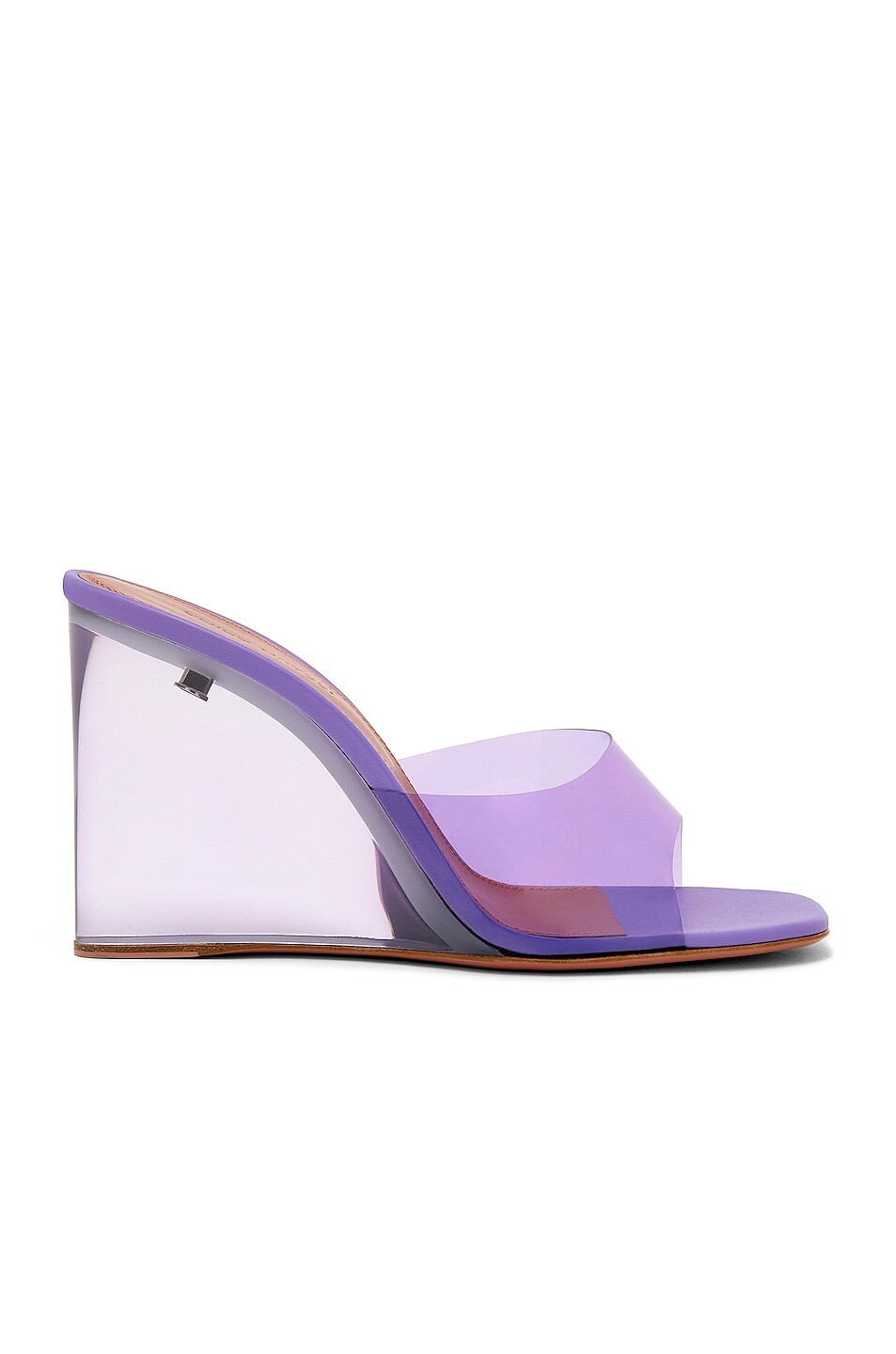 

Сандалии Amina Muaddi Lupita Glass Wedge, сиреневый
