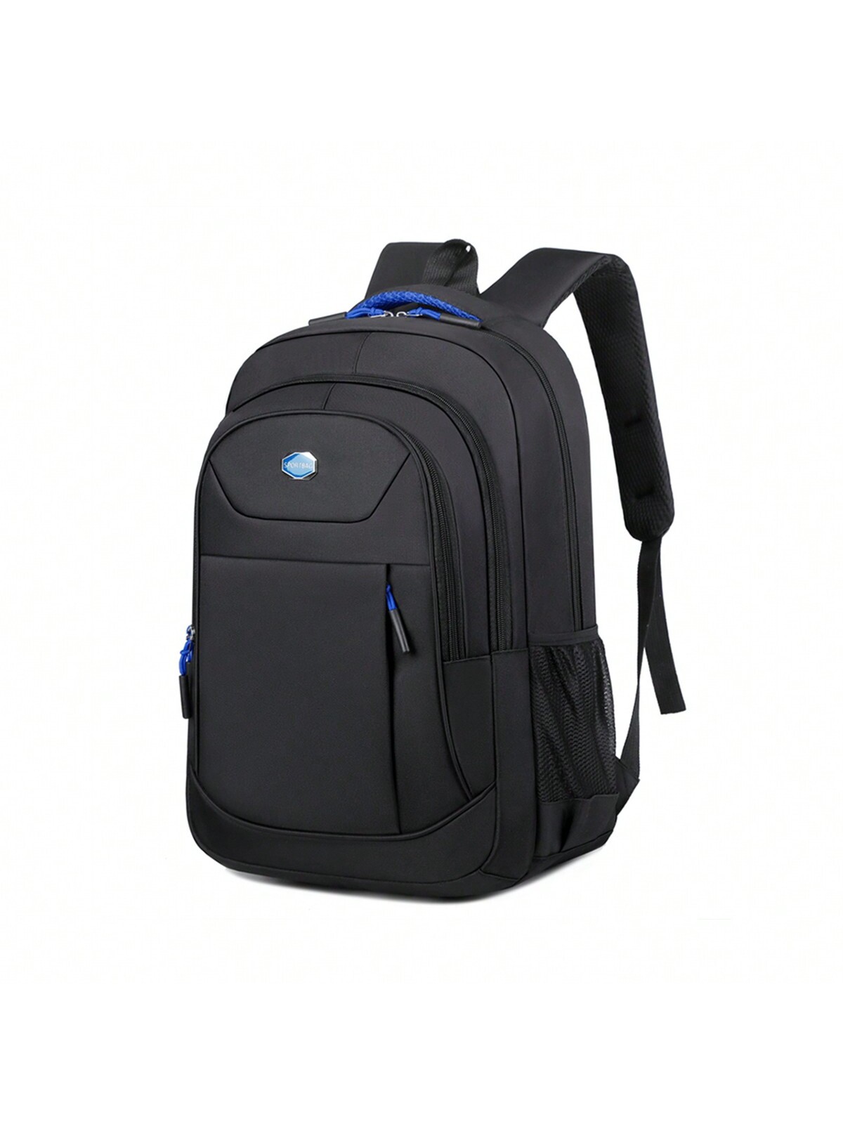 Мужской однотонный деловой рюкзак большой вместимости с защитой от брызг, синий