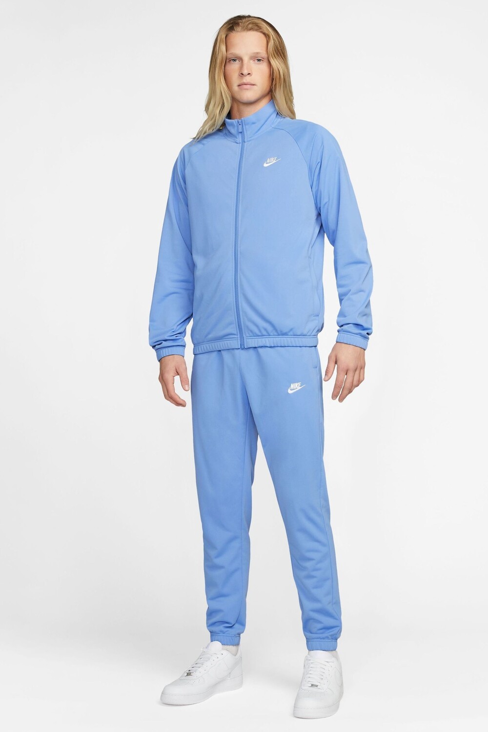 

Клубный вязаный спортивный костюм из полиэстера Nike, синий