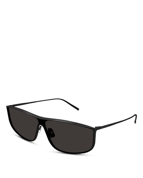SL 605 LUNA 002 99 Солнцезащитные очки прямоугольной формы, 99 мм Saint Laurent, цвет Black
