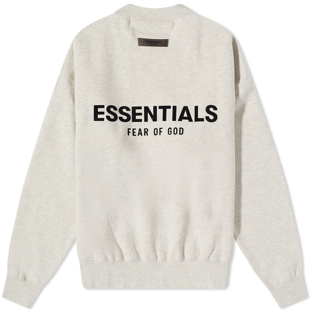 

Свитшот с круглым вырезом и логотипом Fear of God Essentials, бежевый