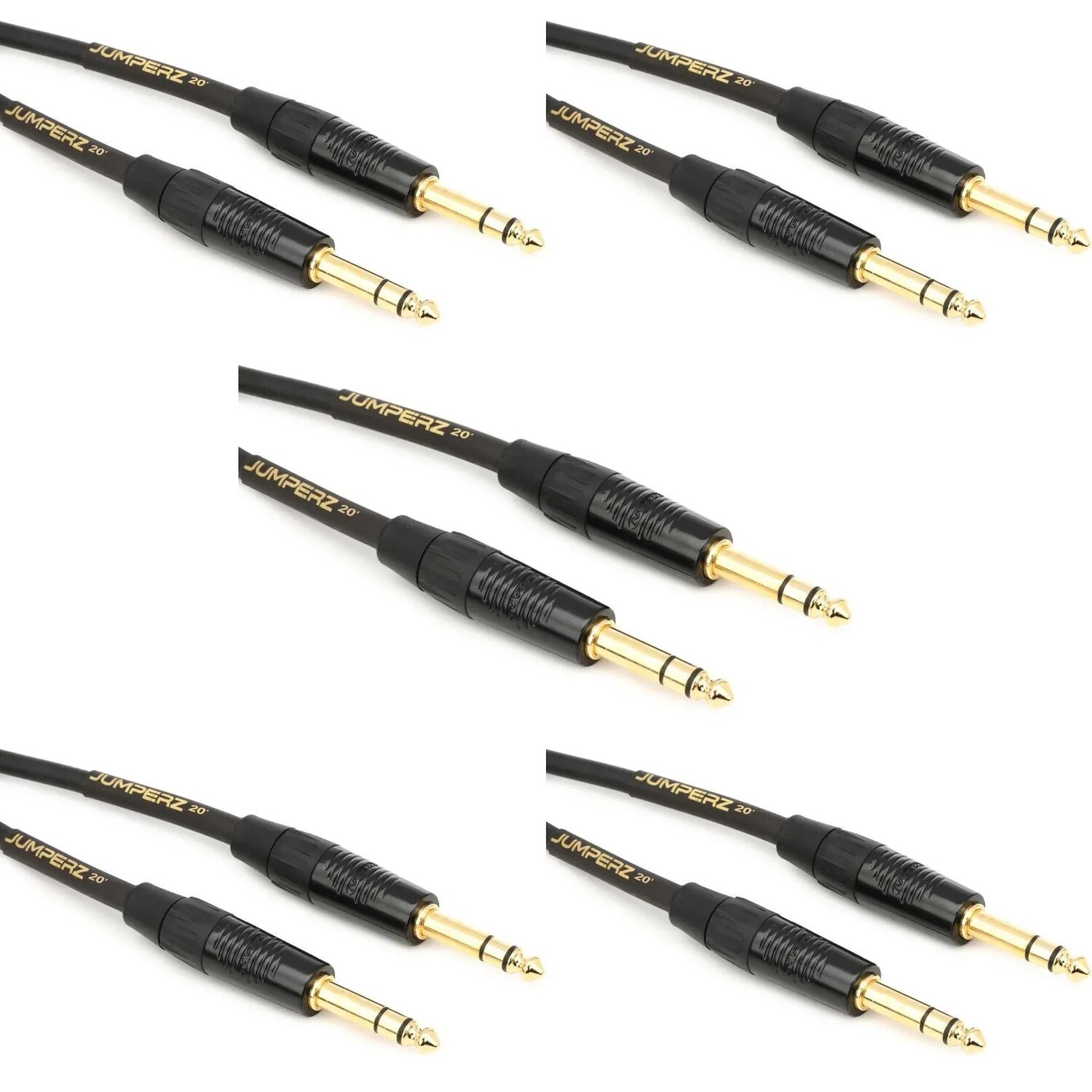 

JUMPERZ JG2TRS-20 Золотой кабель TRS — 20 футов (5 шт.)