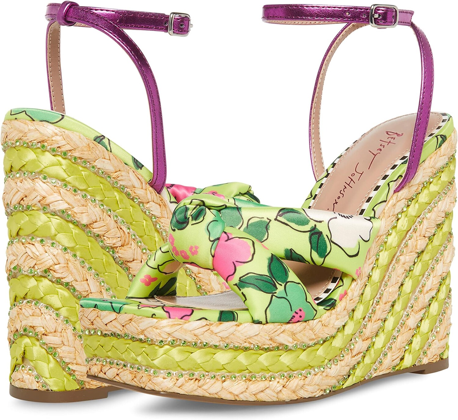 

Босоножки Pansie Blue by Betsey Johnson, цвет Yellow Multi