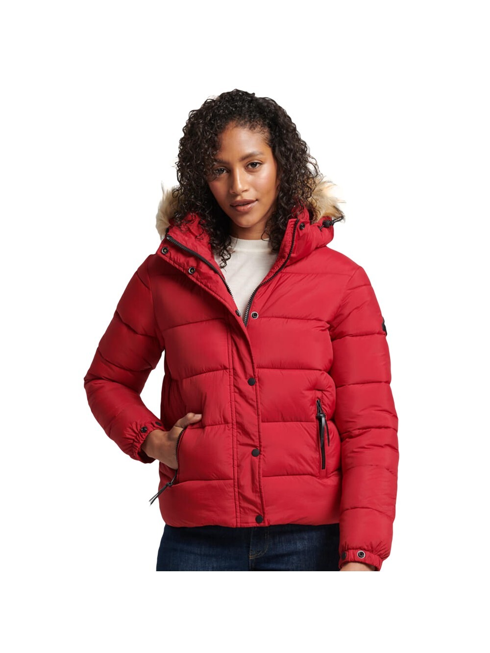 

Классический зимний пуховик Superdry, красный