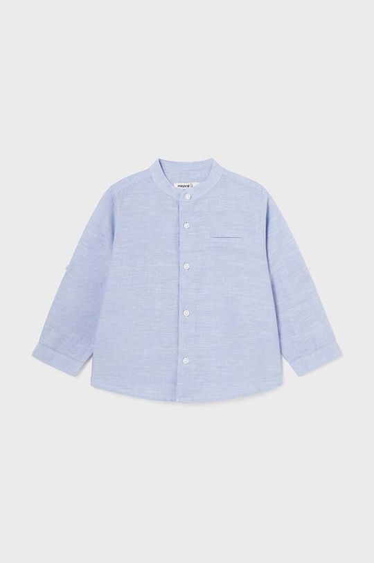 Mayoral Детская рубашка из смесового льна, синий