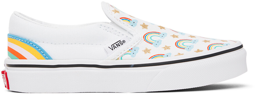 

Детские белые классические слипоны для маленьких детей Vans