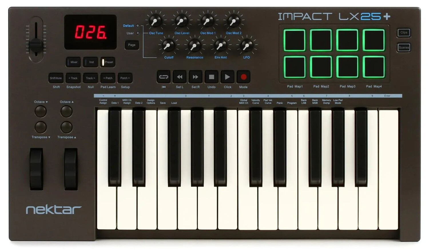 

Nektar Impact LX25+ 25-клавишная клавиатура-контроллер