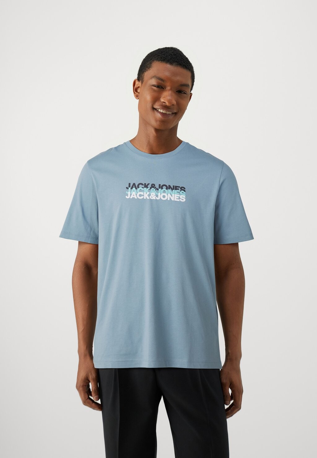 

Футболка с принтом JJCYBER TEE CREW NECK 5 PACK Jack & Jones, синий