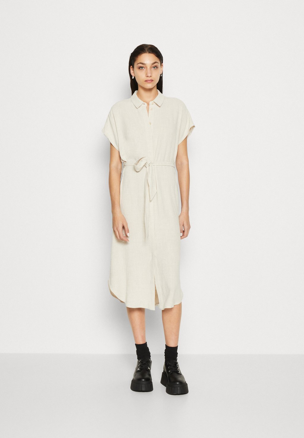 

Классическая рубашка Object OBJSANNE ADIL SHIRT DRESS, цвет sandshell