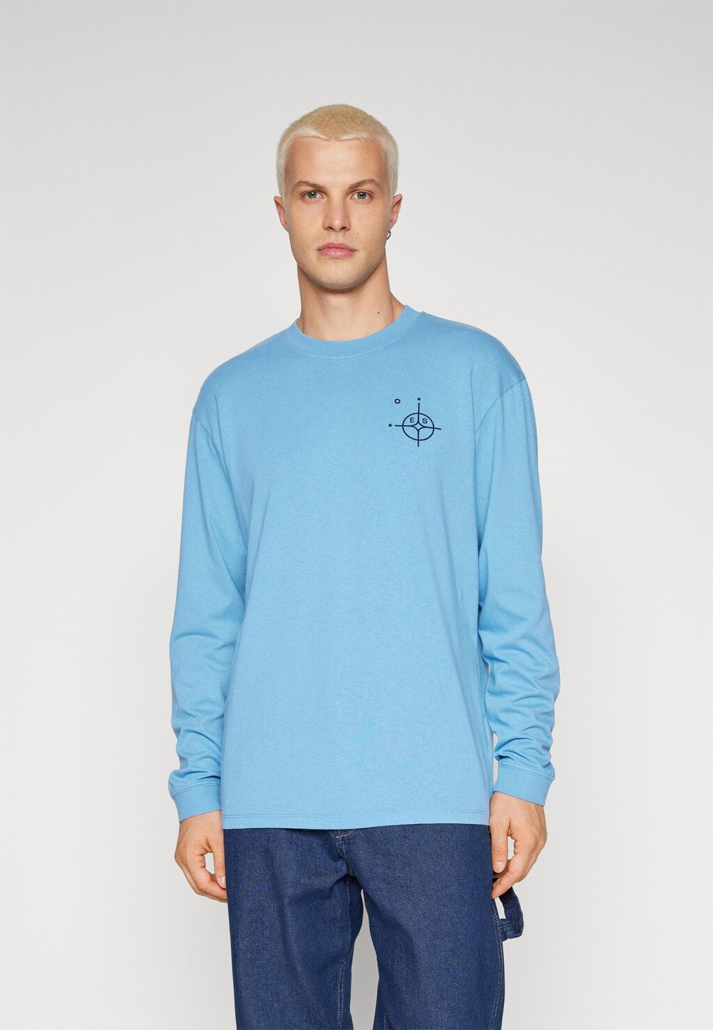 

Футболка с длинным рукавом Angels Unisex Edwin, цвет parisian blue