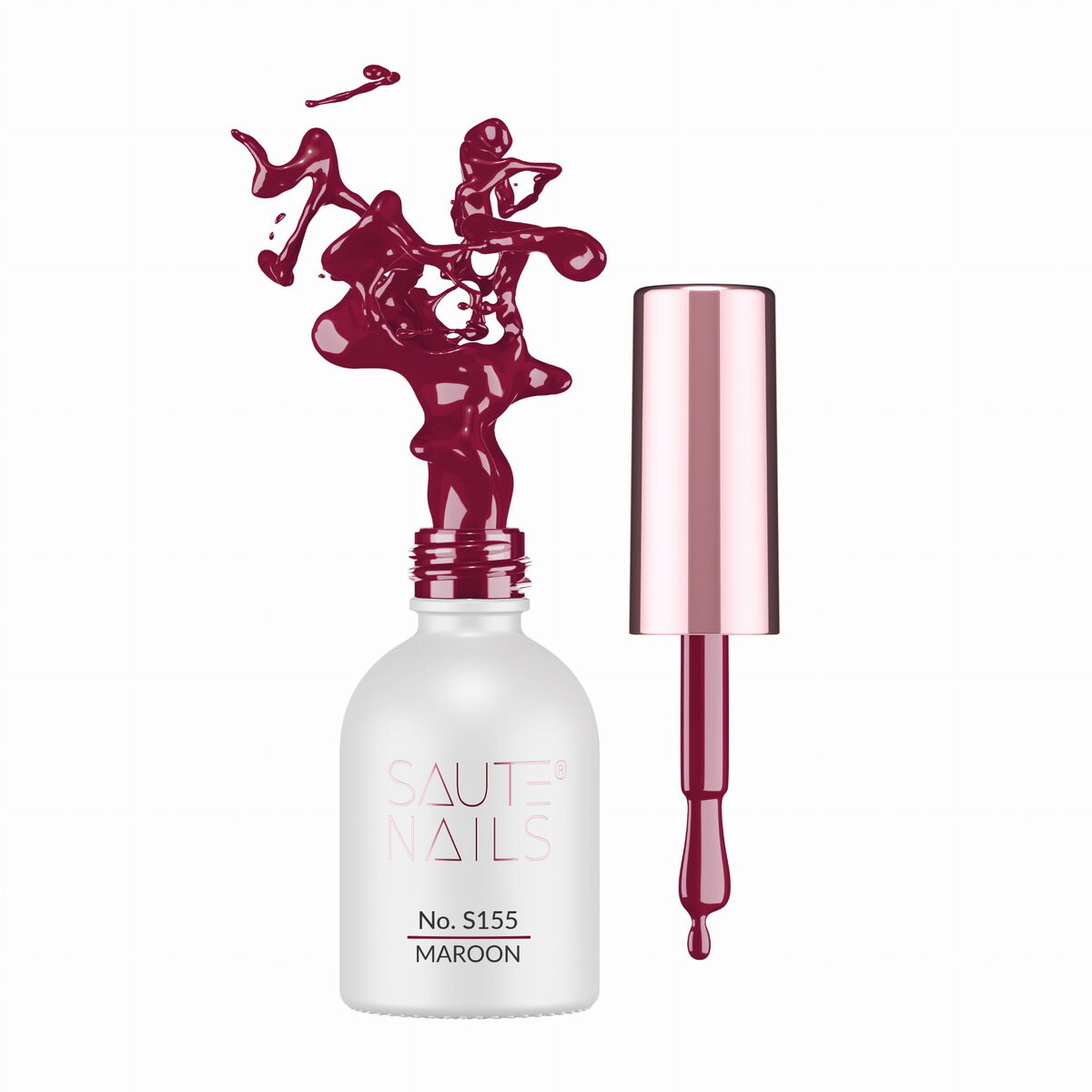 

Гибридный лак для ногтей SAUTE NAILS S155 MAROON - 8 мл