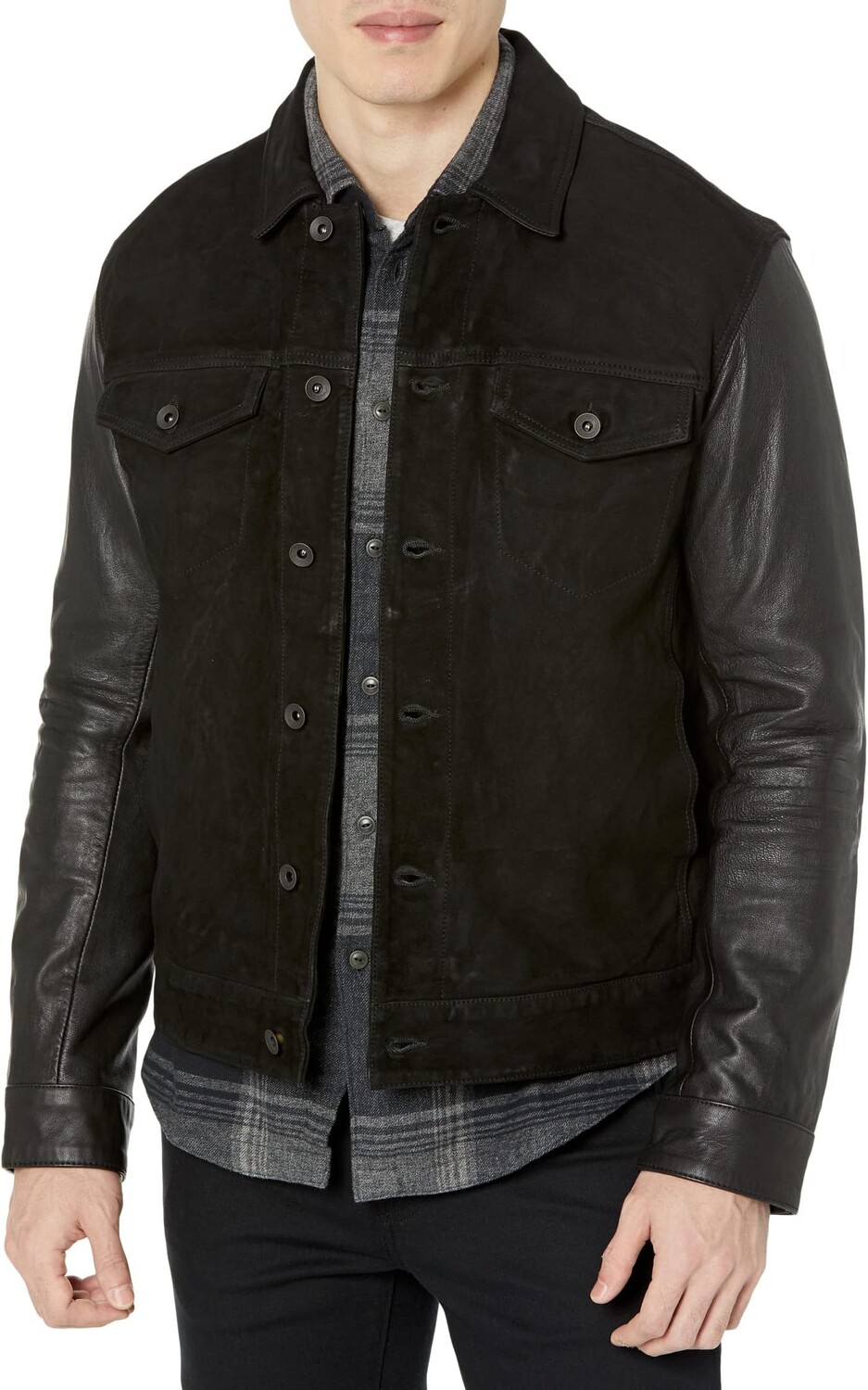 

Куртка Rex Trucker - Modern Trucker Jacket, Shank Closure L1448Y4 John Varvatos, черный