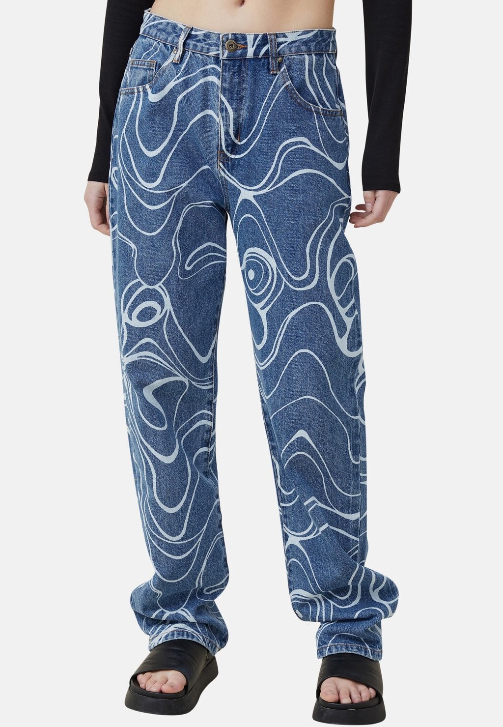 

Джинсы-сигареты Cotton On, синий водоворот