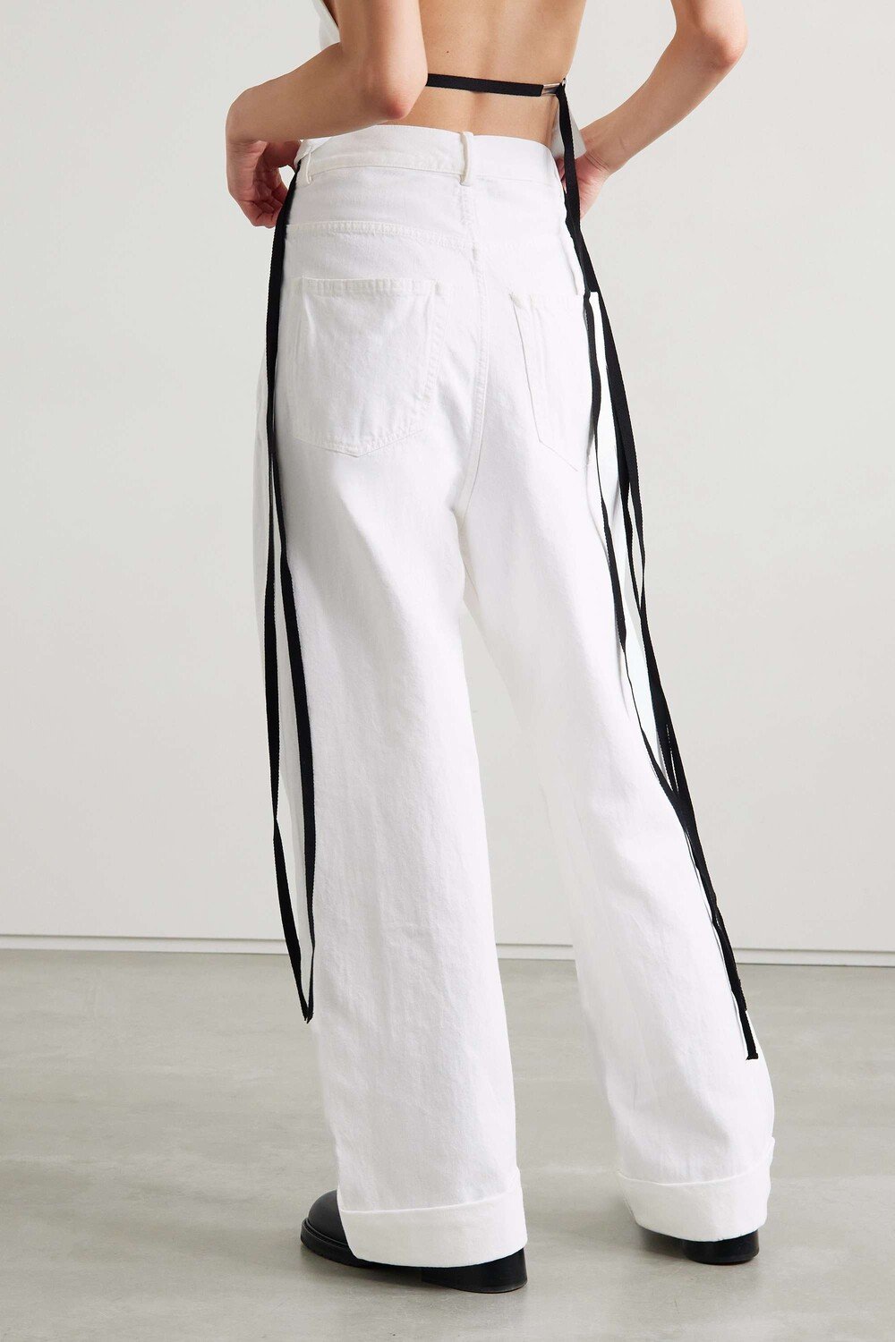 

ANN DEMEULEMEESTER широкие джинсы Kristel со средней посадкой, белый