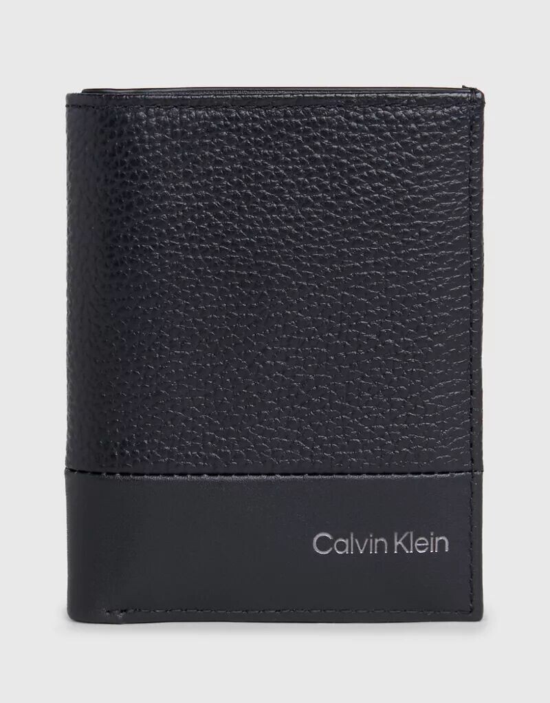 

Тонкий кожаный кошелек Calvin Klein RFID в цвете Ck Black