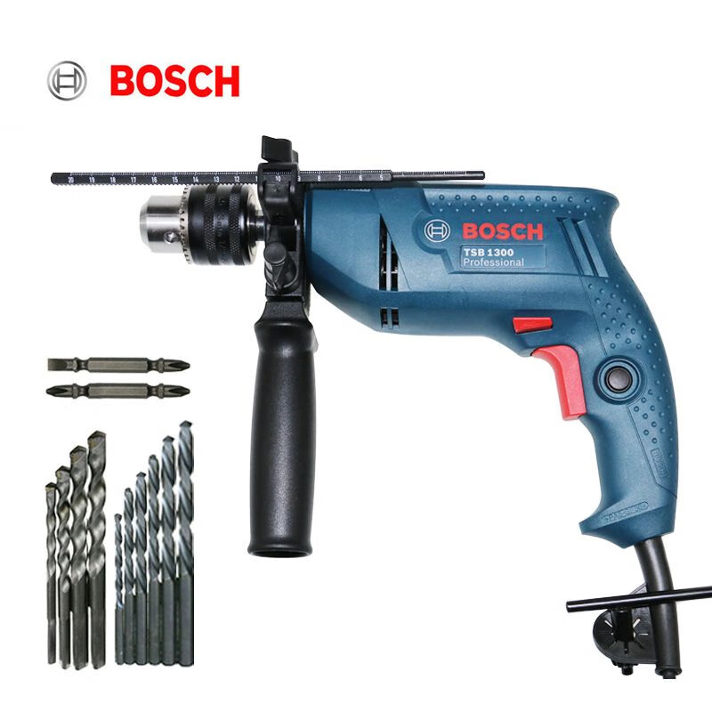 Ударная дрель промышленная Bosch GSB550 + сверла