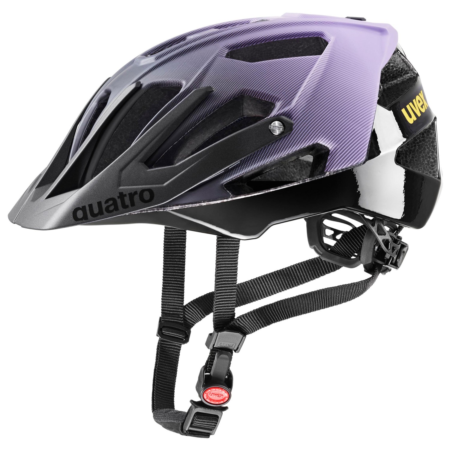 Велосипедный шлем Uvex Quatro CC, цвет Lilac/Black Matt