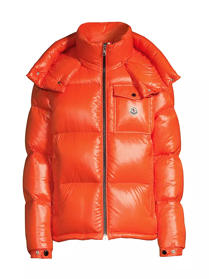 

Пуховик Montbeliard с капюшоном Moncler, цвет vibrant orange