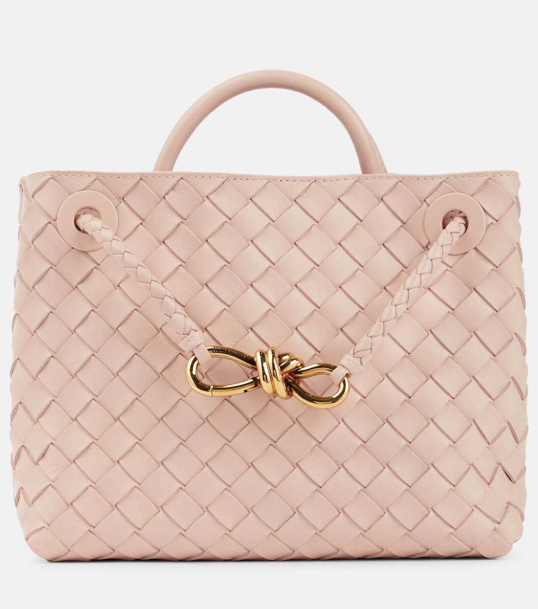 

Andiamo маленькая кожаная сумка через плечо Bottega Veneta, розовый