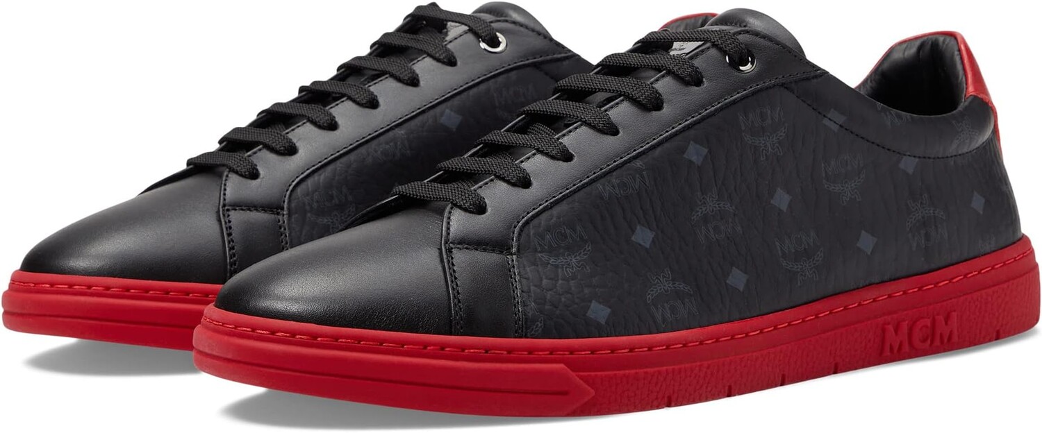 

Кроссовки MCM Derby Visetos Low Top Sneakers, цвет Lychee