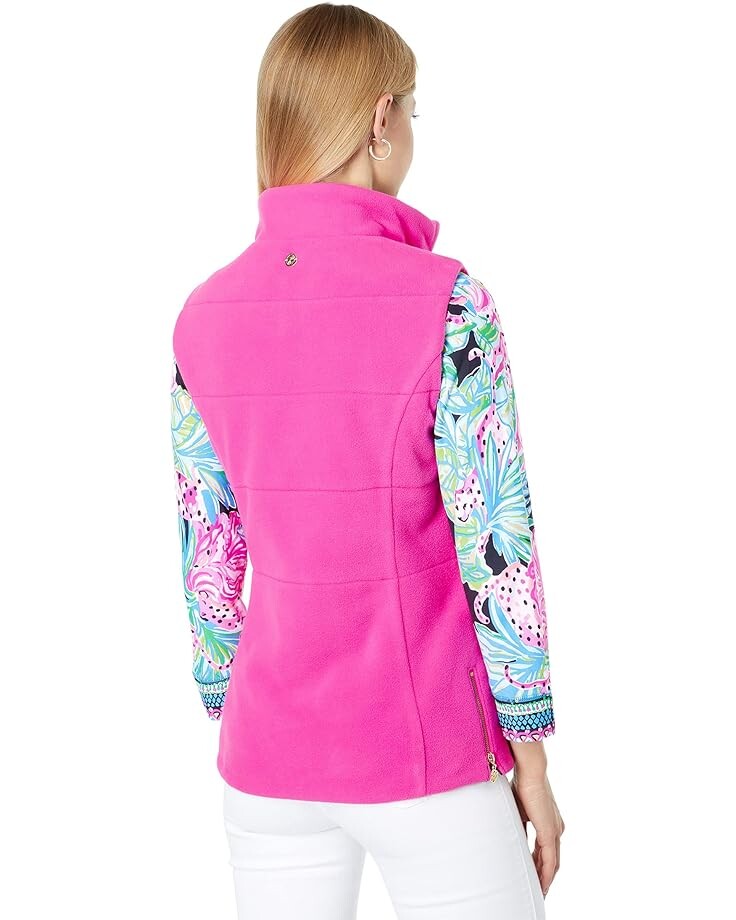 Утепленный жилет Lilly Pulitzer Brooklee Reversible Vest, цвет Bougainvillea Pink платье мини majorelle gale цвет bougainvillea pink