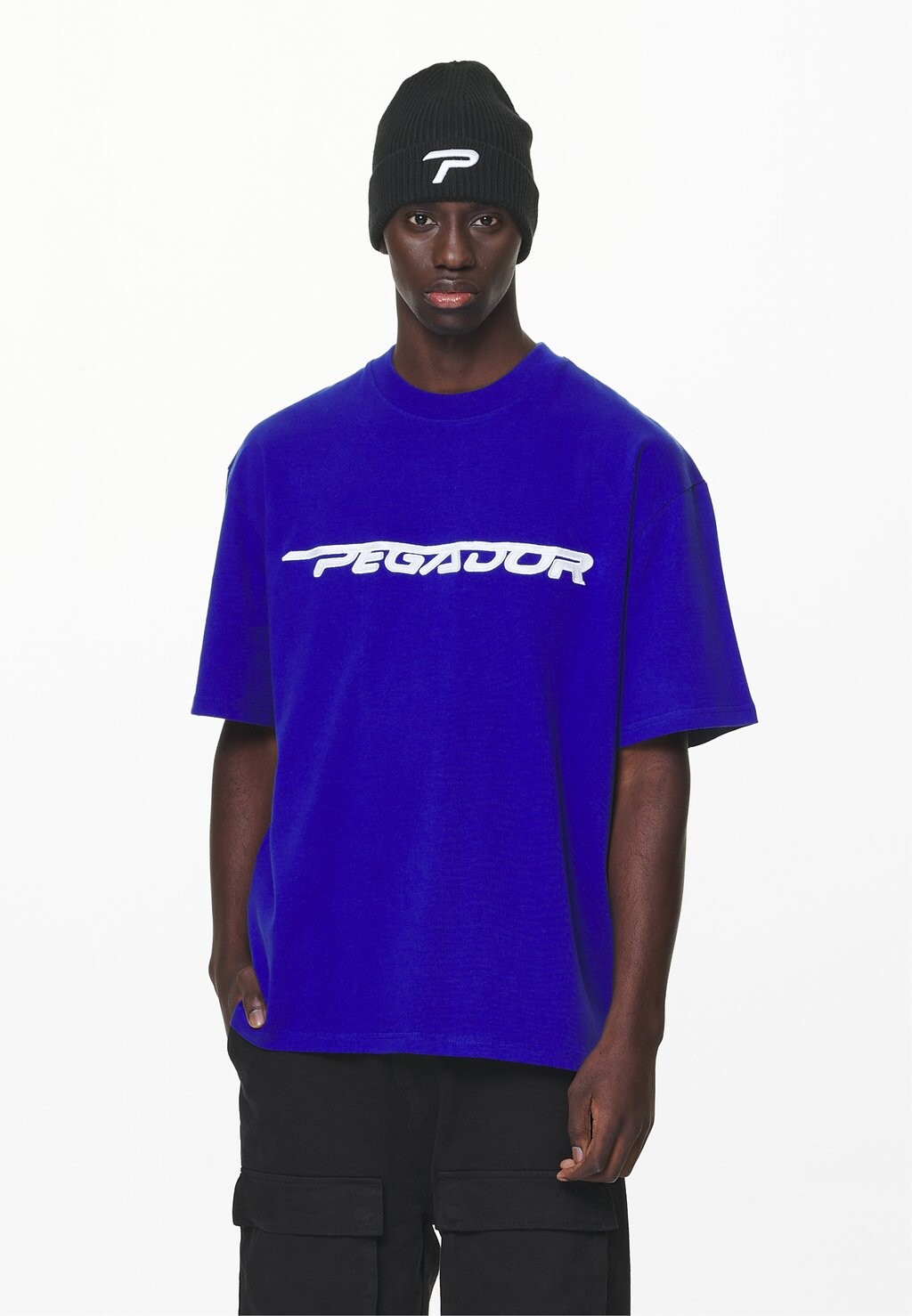 

Футболка с принтом Manor Oversized Tee Pegador, цвет washed endless blue