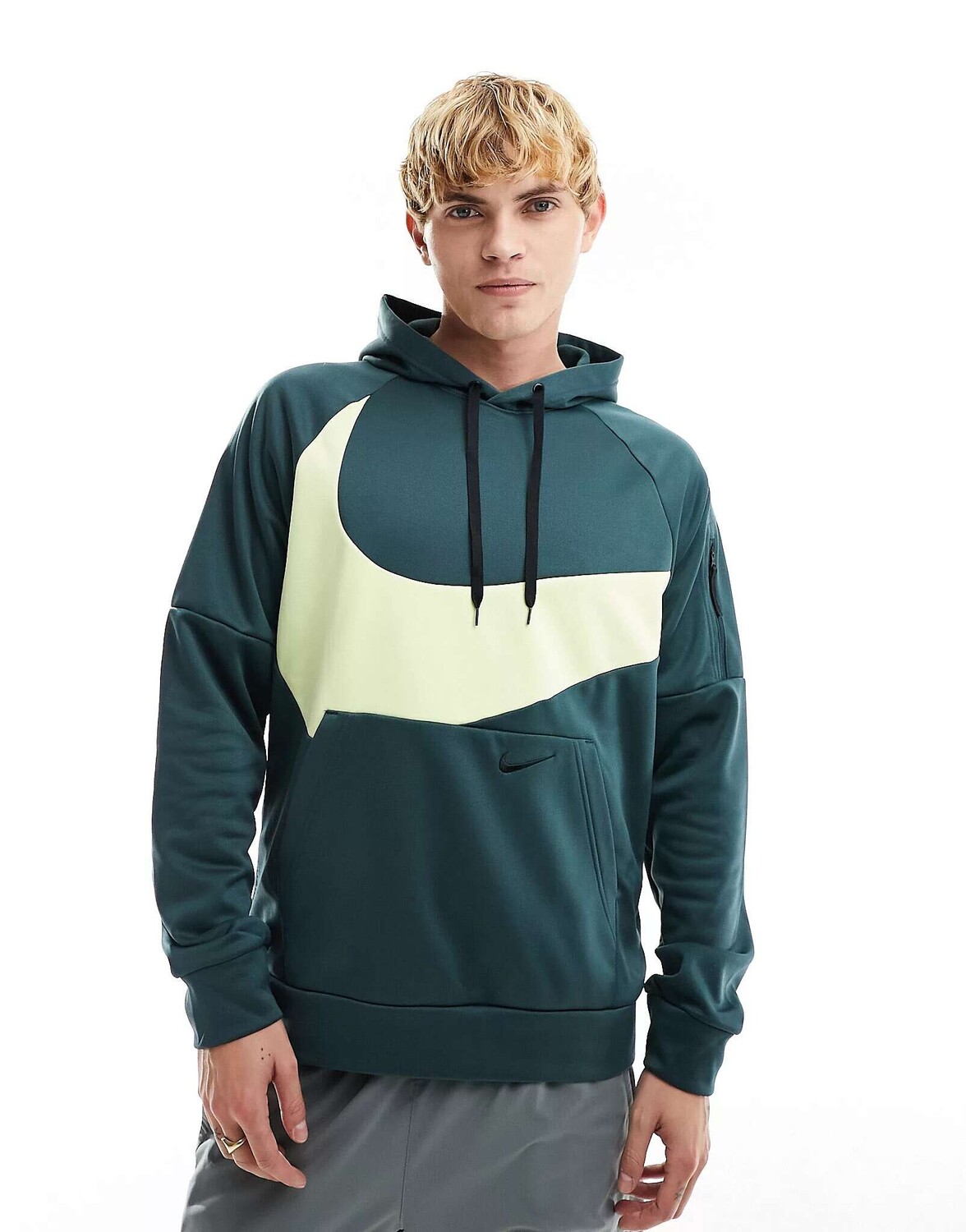 

Темно-зеленая худи Nike Therma- FIT Swoosh, Зеленый