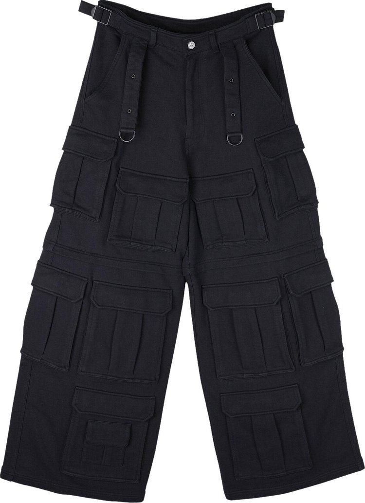 Спортивные брюки Vetements Cargo 'Black', черный спортивные брюки vetements double jersey sweatpants washed black черный