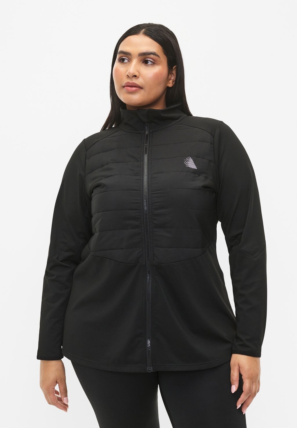 

Толстовка WITH QUILT AND ZIPPER Active by Zizzi, цвет black