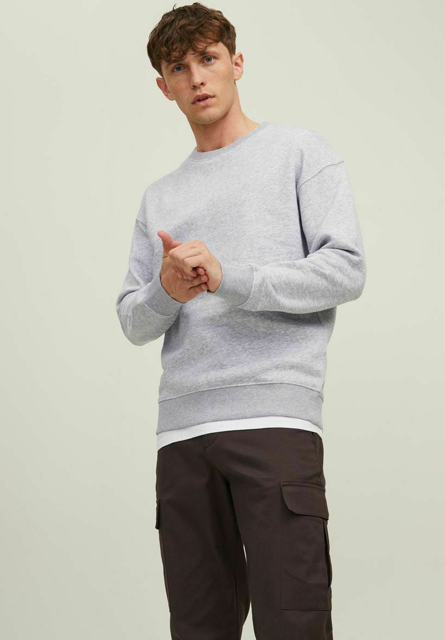 

Толстовка Jack & Jones Jjestar Basic Crew Neck, светло-серый меланж