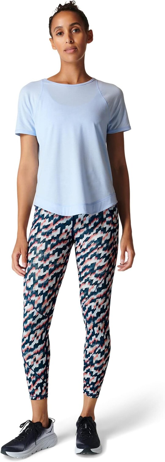 

Леггинсы для быстрого бега 7/8 Sweaty Betty, цвет Blue Spliced Mirage Print