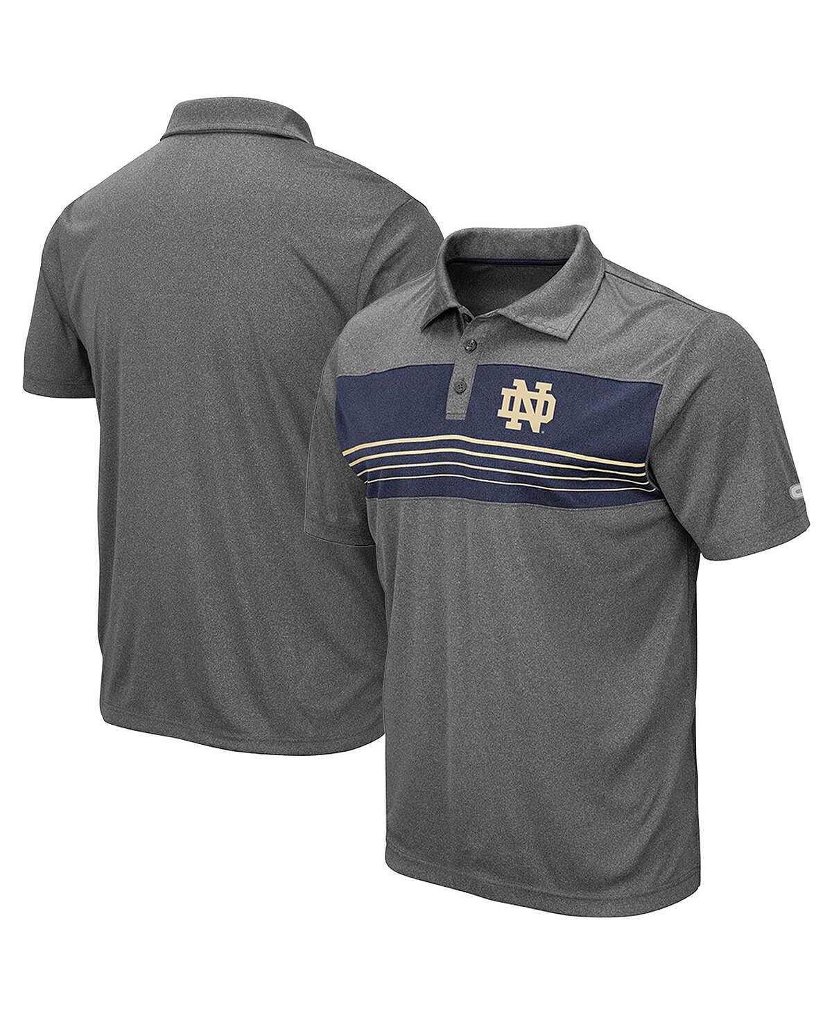 Мужская темно-серая рубашка-поло Notre Dame Fighting Irish Team Smithers Colosseum