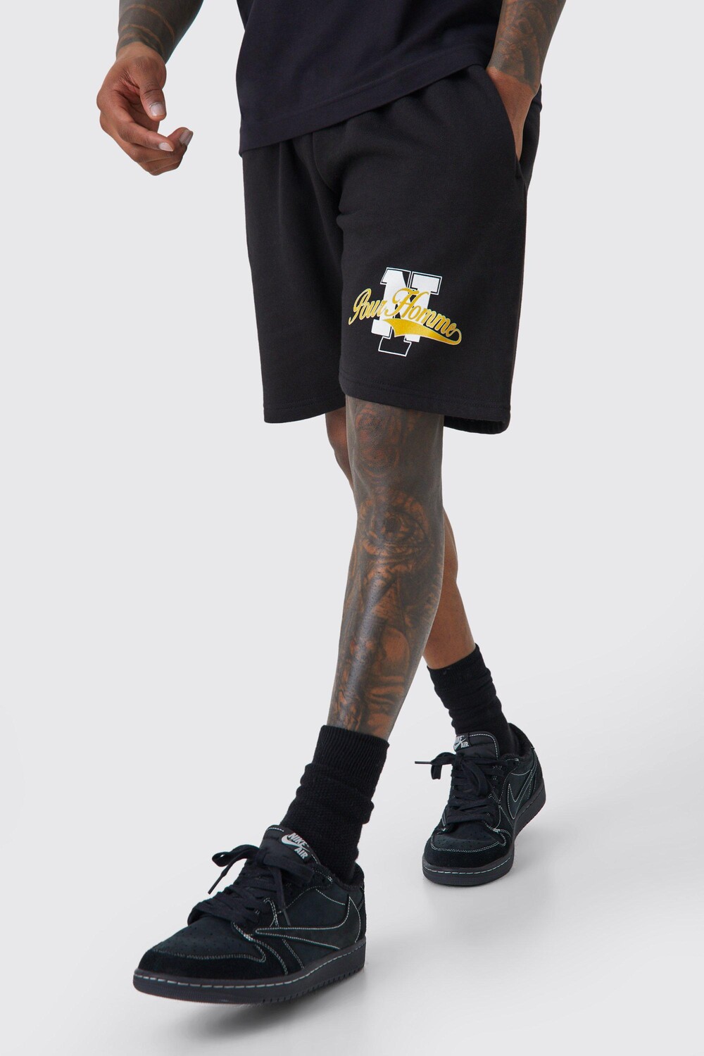 

Короткие джерси свободного кроя pour homme Boohoo, черный