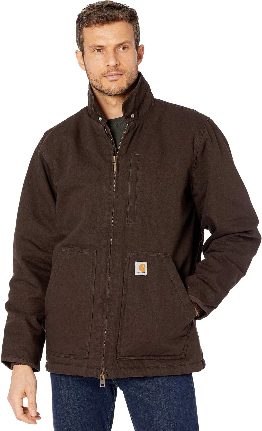 

Куртка OC293 Sherpa Lined Coat Carhartt, цвет Dark Brown