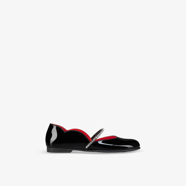 

Лакированные туфли Chickistrass с фестончатым краем Christian Louboutin, черный