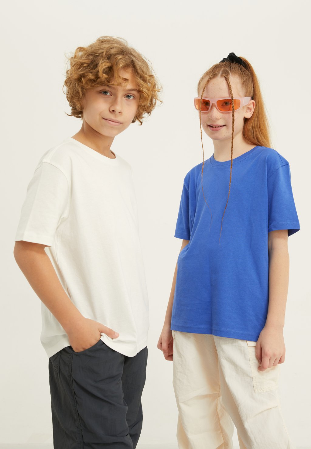 базовая футболка Unisex 2 Pack Yourturn Kids, цвет off-white/blue толстовка 2 pack unisex yourturn kids цвет white blue
