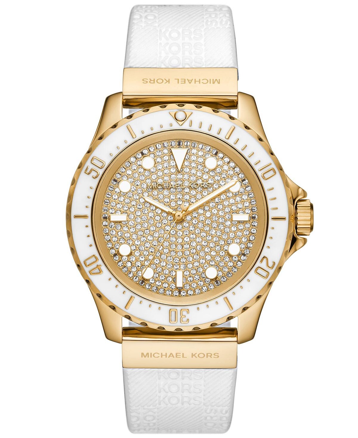 

Женские кварцевые часы Everest с тремя стрелками, белые силиконовые, 43 мм Michael Kors, белый