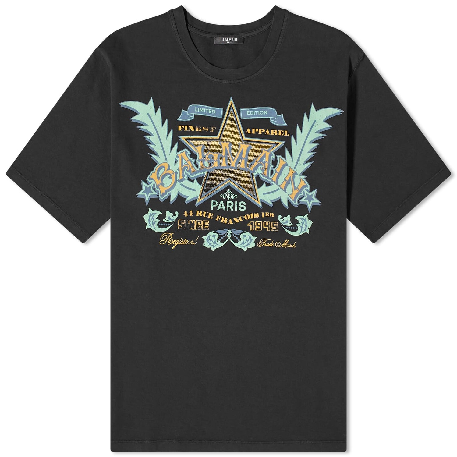 

Футболка Balmain Western Print, черный